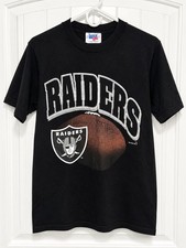 Vintage 1996 Raiders NFL T Shirt Medium Locker Line USA Made Football 90s picture