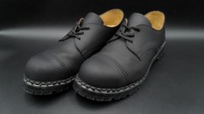 Solovair Gripfast Shoes Mens UK 12 Black Greasy Steel Toe Capped Gibson England picture
