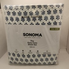 NEW Sonoma Goods for Life 525TC Sheet Set Cal. King in Block Print picture