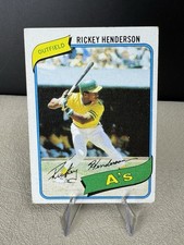 Topps 1980 Topps Oakland A's Rickey Henderson #482 HOFer Rookie Card picture