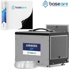 BaseAire AirWerx 35P Dehumidifier +Vapor Barrier Kit for 1000sq.ft Encapsulation picture