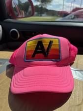 Aviator Nation Rope Trucker Hat SnapBack Pink Cap Mesh Surfer Skater AV picture