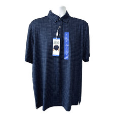 Greg Norman ML75 Golf Polo Shirt Mens Large Blue NWT Play Dry Short Sleeve picture