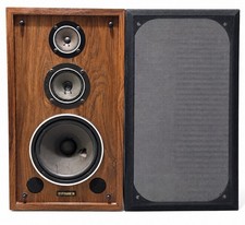 Vintage Fisher DS-126 3-Way Speaker System 8 Ohm Tested Working Woofer Damage picture