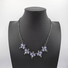 The Limited Womens Silver Tone Chain With Purple Stone Beads Pendant Fashion 19