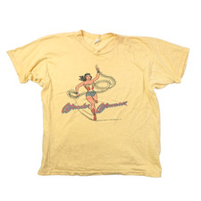 1970s Wonder Woman DC Comics T-Shirt Yellow Small Artex 1973 Vintage Superhero picture