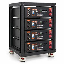 20.48kWh 4Pack 48V 100AH LifePO4 Lithium Battery UL9540 & 4-Layer Rack Cabinet picture