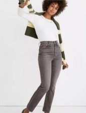 NWT Madewell Perfect Vintage Jean High Waist Gray Denim  -30 Magic Pockets picture