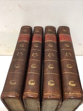 1804 Travels of Anacharsis the Younger in Greece 1st American Ed 4v Leather Map picture