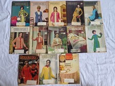 Lot of 13 Vintage Craft Magazines Work Basket / Creative Quilting 1970-72 picture