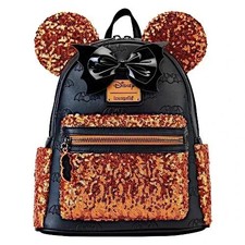 Loungefly Halloween  Minnie Mouse Sequin Exclusive Mini Backpack NWT picture