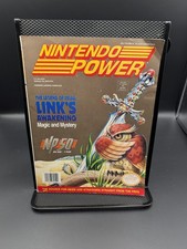 Nintendo Power Vol 50 Link's Awakening Magazine w/ Poster, Tattoos & Cards 1993 picture