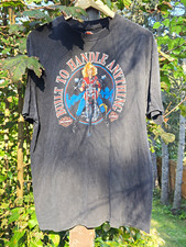 Vintage 1993 Harley-Davidson Built to Handle Anything Woman Biker T Shirt XL picture
