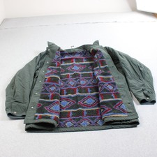 Vintage Patagonia Nuevo Range Jacket Mens Large Green Synchilla Aztec Bull's Eye picture
