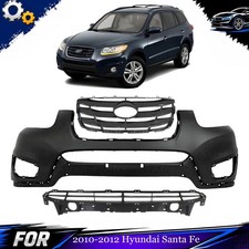 Front Bumper Cover Primed & Grille Assembly For 2010-2012 Hyundai Santa Fe picture