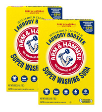 2x Arm & Hammer Super Washing Soda Detergent Booster & Household Cleaner, 55oz. picture