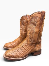 DAN POST Denver Bay Apache Caiman Cowboy Boots Size 9 EW picture