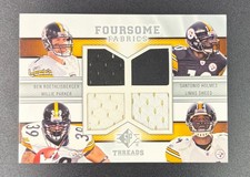 2009 SP Threads Foursome Fabrics Roethlisberger Holmes Parker Sneed /25 Steelers picture