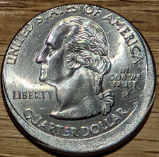 2000 P South Carolina  State Quarter 10 % Off Center Strike Error BU -UNC picture