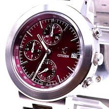 Operation CITIZEN xC Chronograph Men Watch Wine Red Bordeaux picture