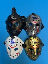 Jason Friday The 13th Masks Set Of 4 Autographed By Ari Lehman Beckett COA picture