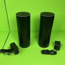 2X Amazon Echo SK705DI Alexa Speakers 1st Gen + Cables -SAME DAY SHIP- WARRANTY picture