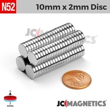 10mm x 2mm N52 Round Disc Rare Earth Neodymium Magnets 10x2mm picture