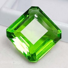 IGL CERTIFIED 41.90 Ct Natural Green Peridot Emerald Shape Loose Gemstone picture