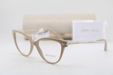 NEW JIMMY CHOO JC 3001B 5015 BROWN GOLD CRYSTALS AUTHENTIC EYEGLASSES 54-17 picture