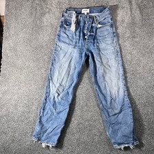 AGOLDE 90s Crop Jeans Womens 23 Light Wash Blue High Rise Straight Leg Denim picture
