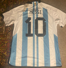 ARGENTINA HOME ADIDAS ORIGINAL WORLD CUP 2022 STADIUM AEROREADY JERSEY MESSI XL picture