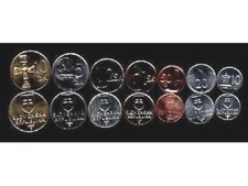 SLOVAKIA 10 20 50 1 2 5 10 KORUNA 1993-2005 EURO UNC COIN COMPLETE CURRENCY SET picture