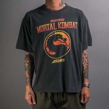 Vtg 1993 Mortal Kombat Video Game Release Promo T-Shirt Cotton picture