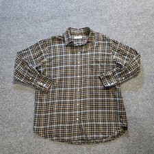 Everlane Top Womens Size 4 Brown Black Plaid Button Up Boxy Oversized Casual picture