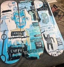 The SkateRoom Jean-Michel Basquiat skateboard decks white back picture