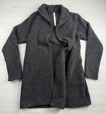 Lululemon Athletica Sincerely Sherpa Wrap Wool Blend Sweater Heather Black S picture