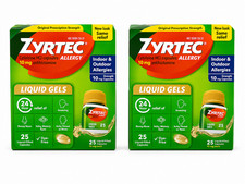Zyrtec Allergy 24HR Indoor/Outdoor 50 Liquid Gels (25x2) – Exp 02/27 picture