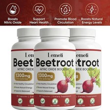 1-3x Lemeli Beetroot - 1300mg, Lemeli Beet Root Supplement 60 Capsules picture