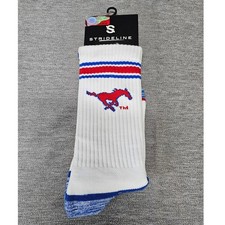New Southern Methodist University SMU Mustangs Crew Game day Socks Strideline picture