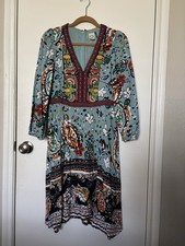 Anthropology Long Sleeve, Knee Length, embroidered dress picture