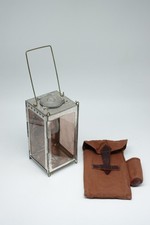 Vintage WWI Swiss Army Military Folding Lantern + Canvas bag ~1940 WW2  +++ ST.N picture