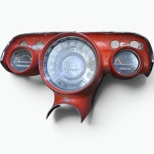 Vintage 1956 Chevrolet Instrument Cluster Red Speedometer Gauges 1584733 Retro picture