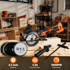 4.5 Inch Mini Circular Saw with Laser Guide, 5.8A 7800RPM Compact Power Saw picture