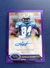 DAMAGED 2023 Topps Composite Chrome AUTO Purple Refractor HERMAN MOORE  /175  picture