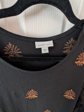 J.Jill Pure Jill Embroidered-Knit Flounced Top XL picture
