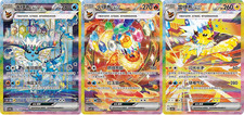 3 Pcs Pokémon Chinese Terastal Gathering CSV9.5C Flareon Vaporeon Jolteon EX Set picture