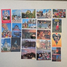 20 Vintage Disney World Postcards Lot Castle Mickey Minnie Parade NOS 80s 90s picture