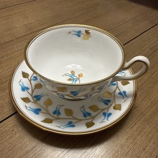 MCM Royal Chelsea Blue/aqua And Gilt Teacup And Saucer picture