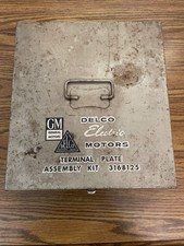 Vtg Delco GM General Electric Motors Assembly kit Terminal Plate Part Metal Box picture