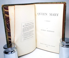 1875 First Edition QUEEN MARY, A DRAMA by Alfred Tennyson gilded HC 278pgs _zp picture